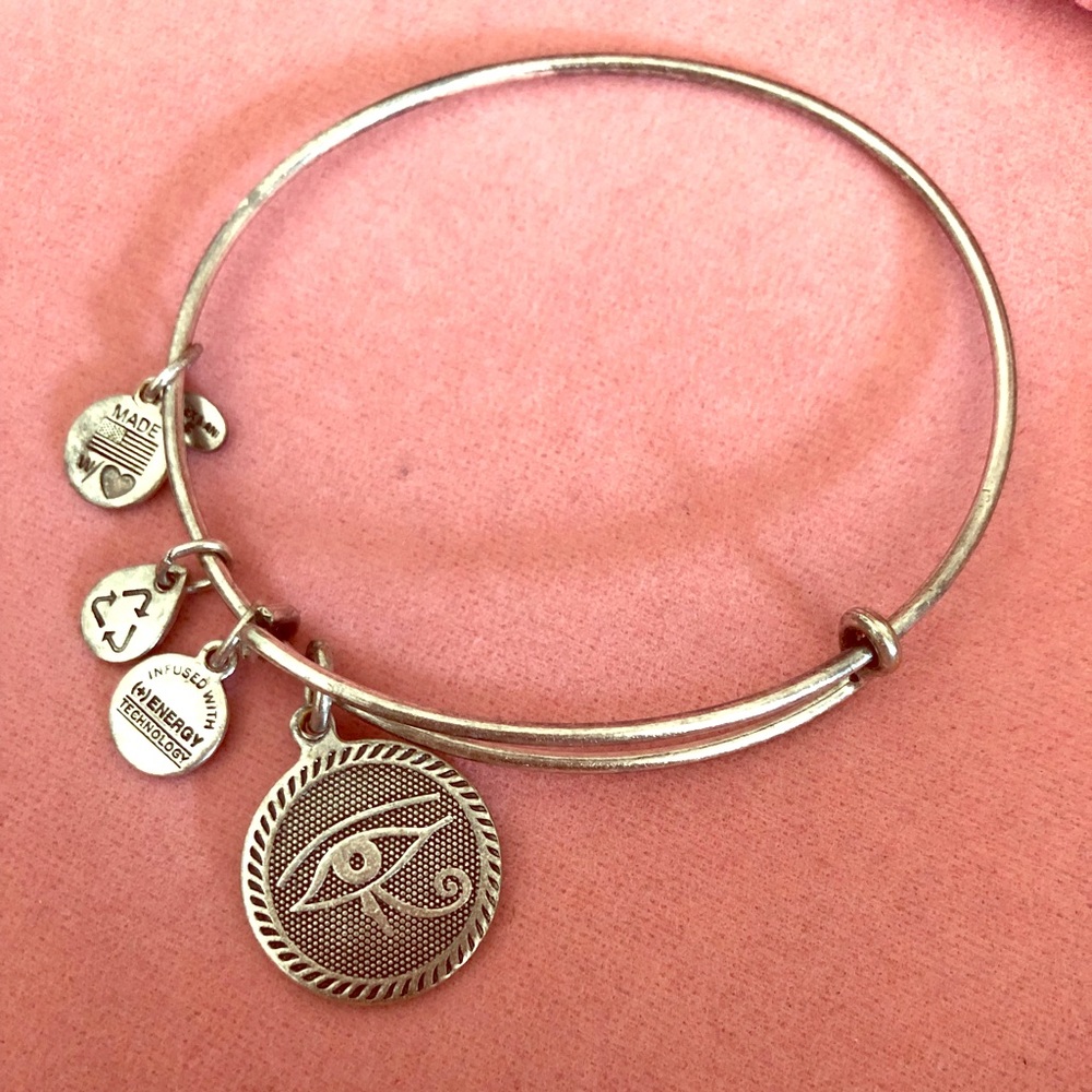 Alex and Ani evil eye silver bracelet bangle